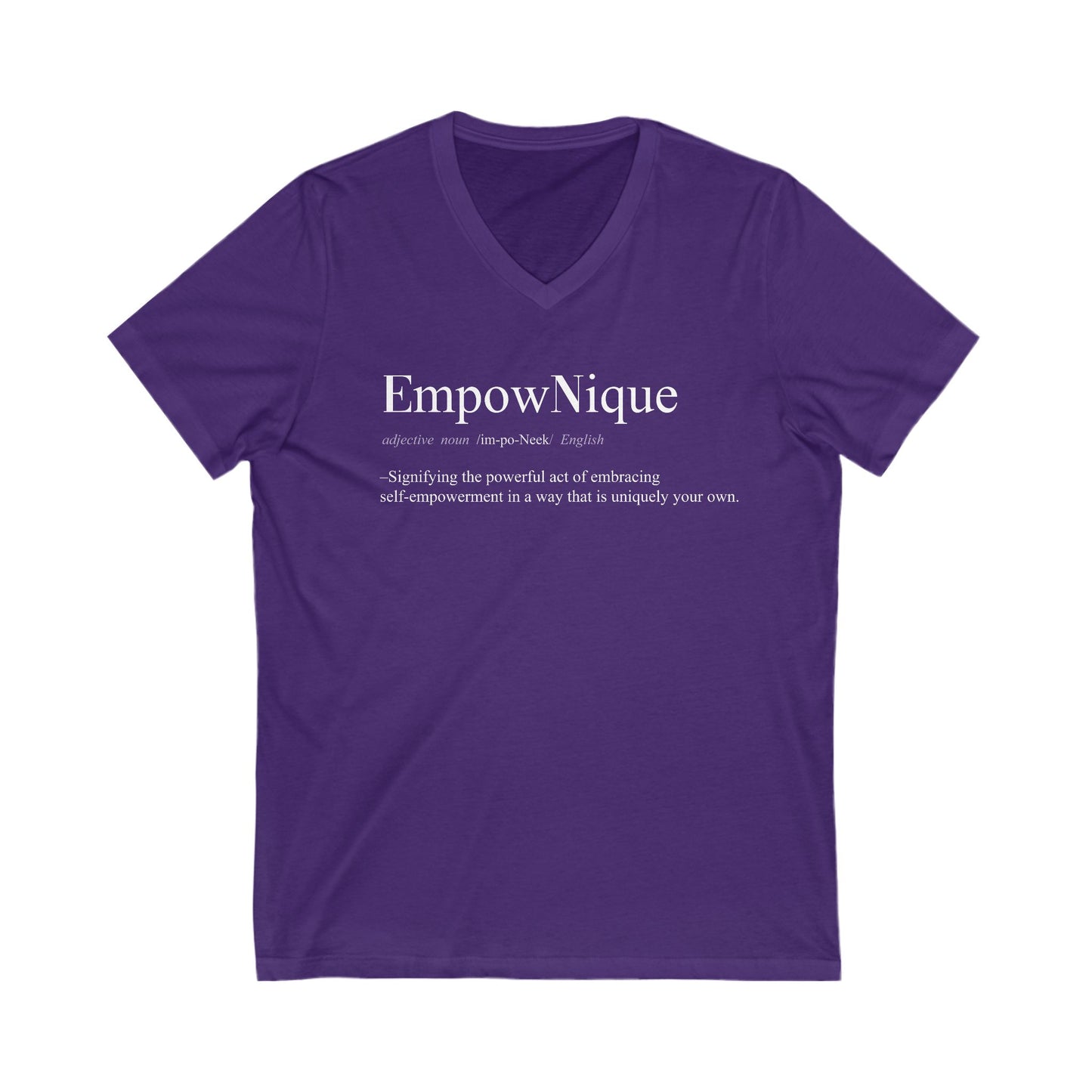 EmpowNique Unisex V-Neck Tee – Comfortable & Inspirational Shirt for Everyday Wear