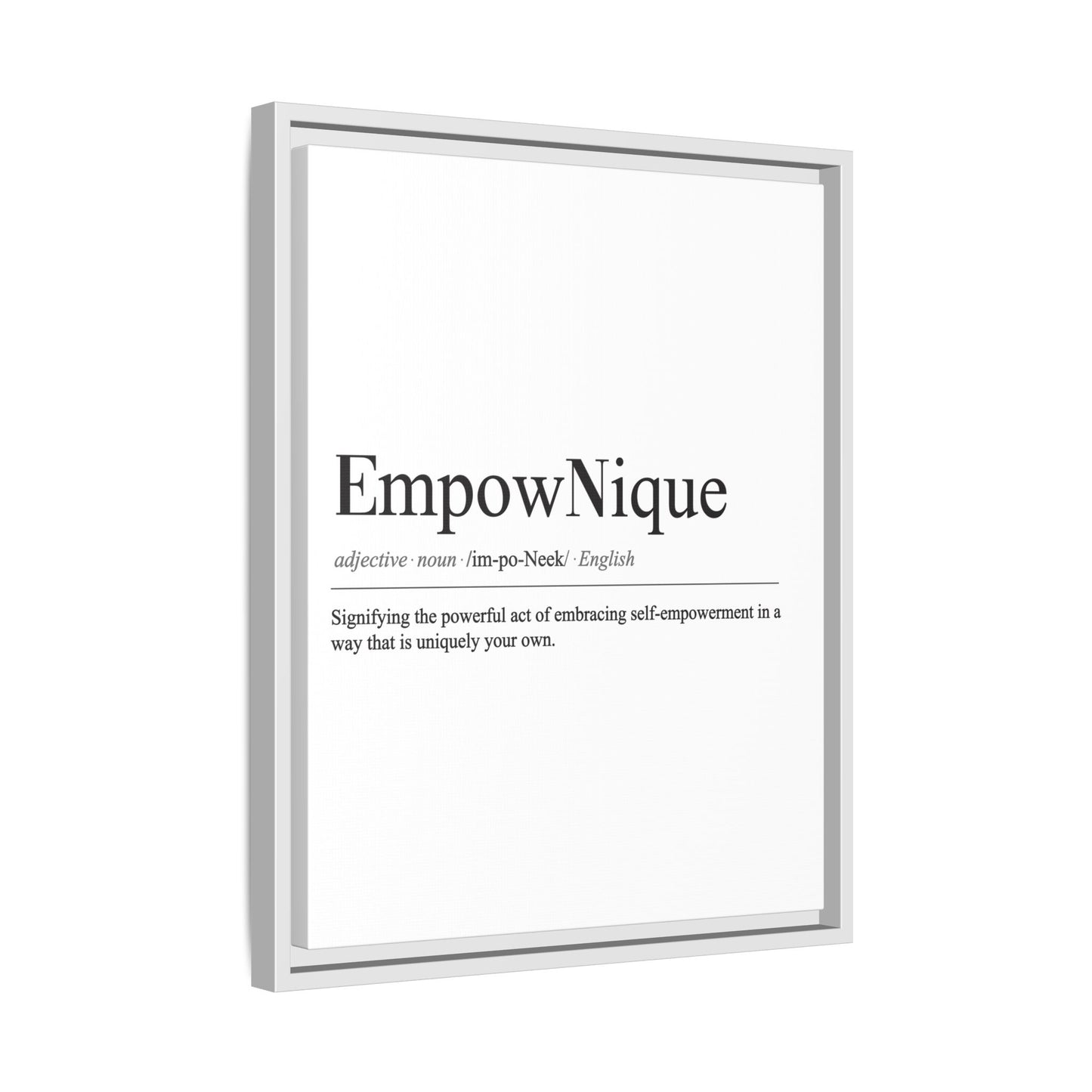 EmpowNique Framed Canvas Art - Empowerment Definition Wall Decor