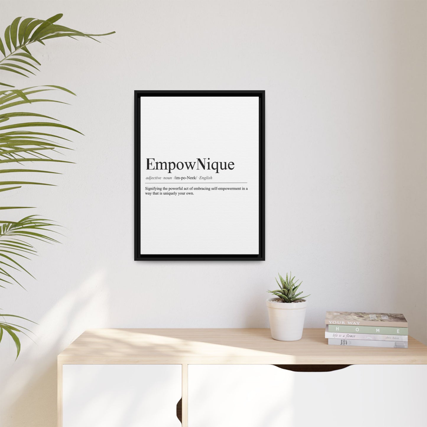 EmpowNique Framed Canvas Art - Empowerment Definition Wall Decor