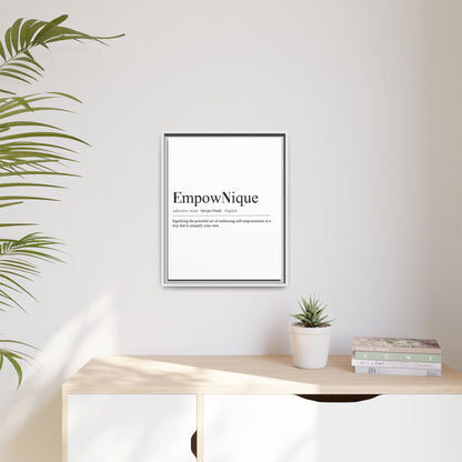 EmpowNique Framed Canvas Art - Empowerment Definition Wall Decor