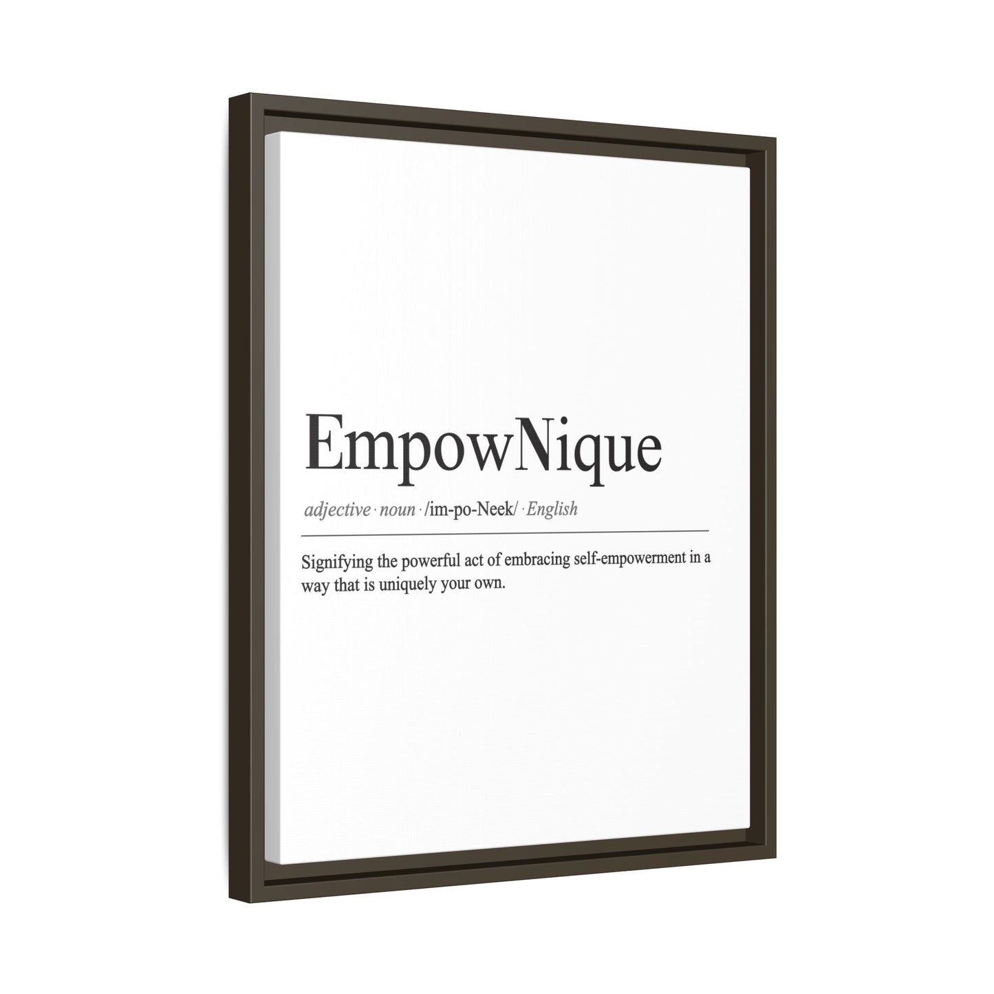 EmpowNique Framed Canvas Art - Empowerment Definition Wall Decor