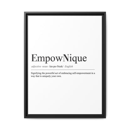 EmpowNique Framed Canvas Art - Empowerment Definition Wall Decor