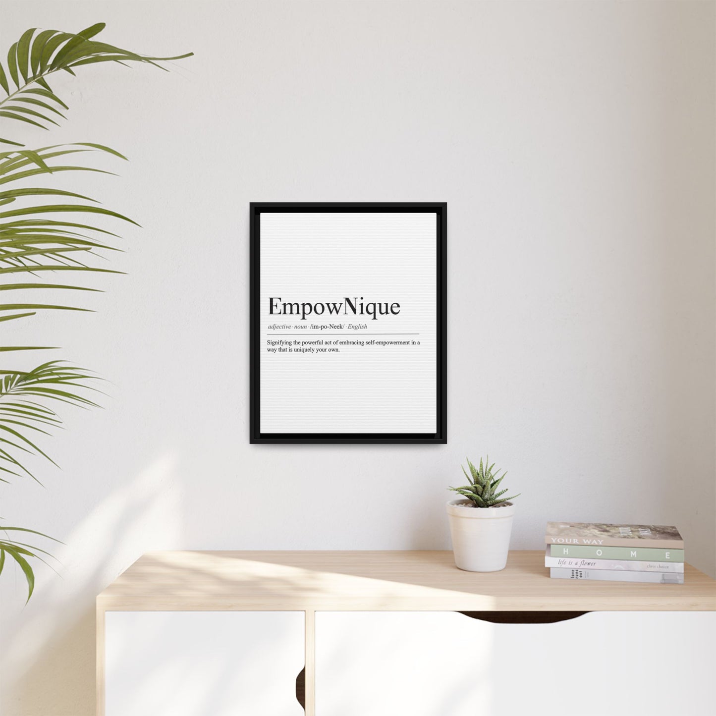 EmpowNique Framed Canvas Art - Empowerment Definition Wall Decor