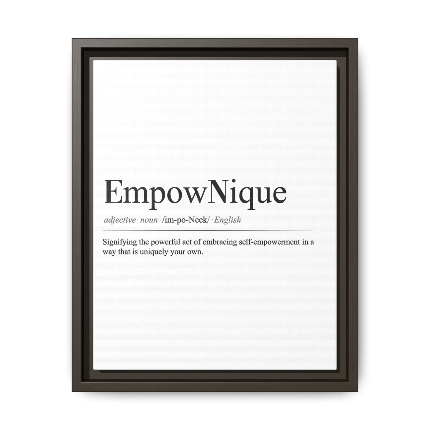 EmpowNique Framed Canvas Art - Empowerment Definition Wall Decor