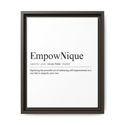 EmpowNique Framed Canvas Art - Empowerment Definition Wall Decor