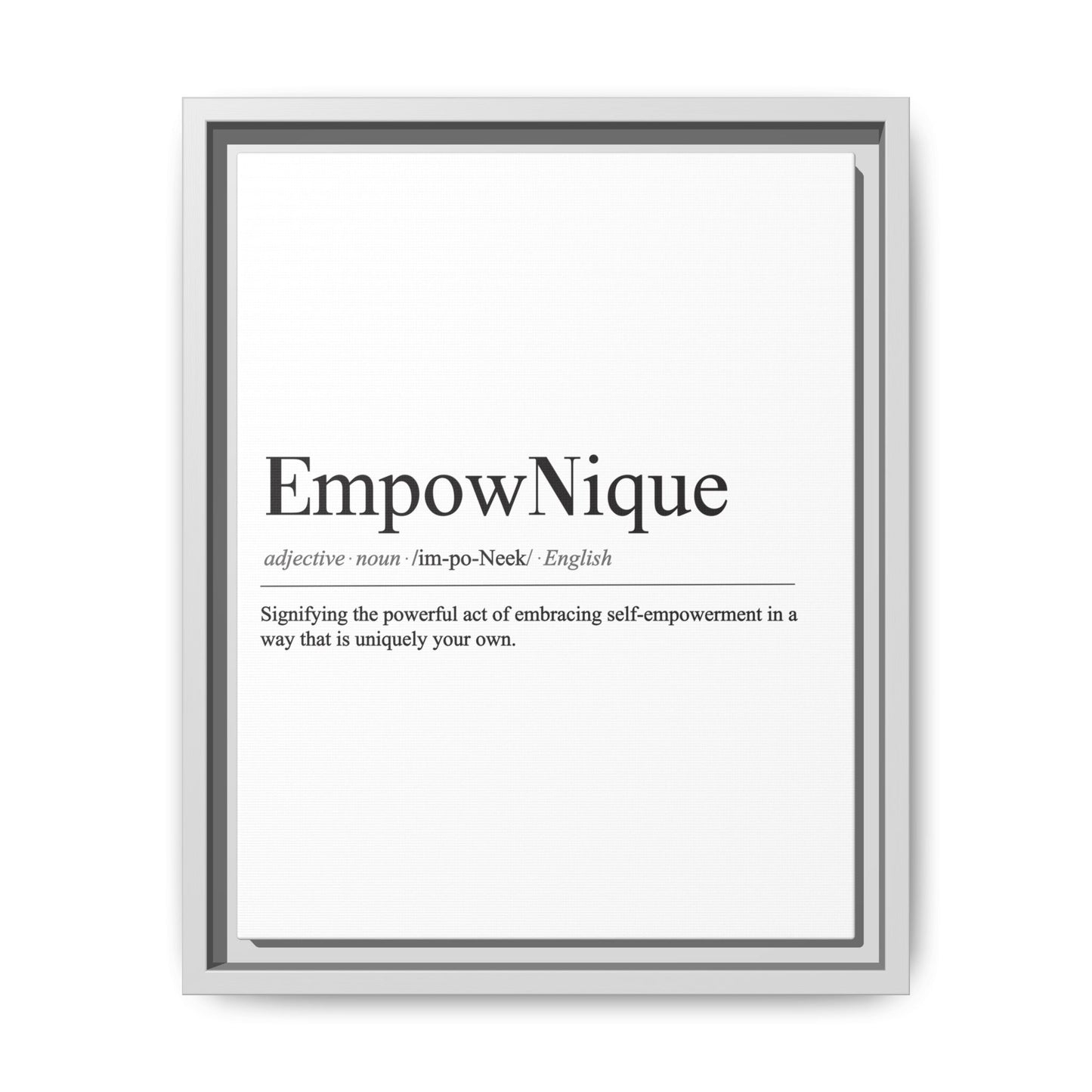 EmpowNique Framed Canvas Art - Empowerment Definition Wall Decor