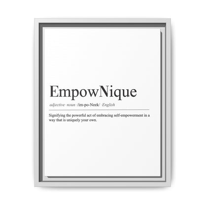 EmpowNique Framed Canvas Art - Empowerment Definition Wall Decor