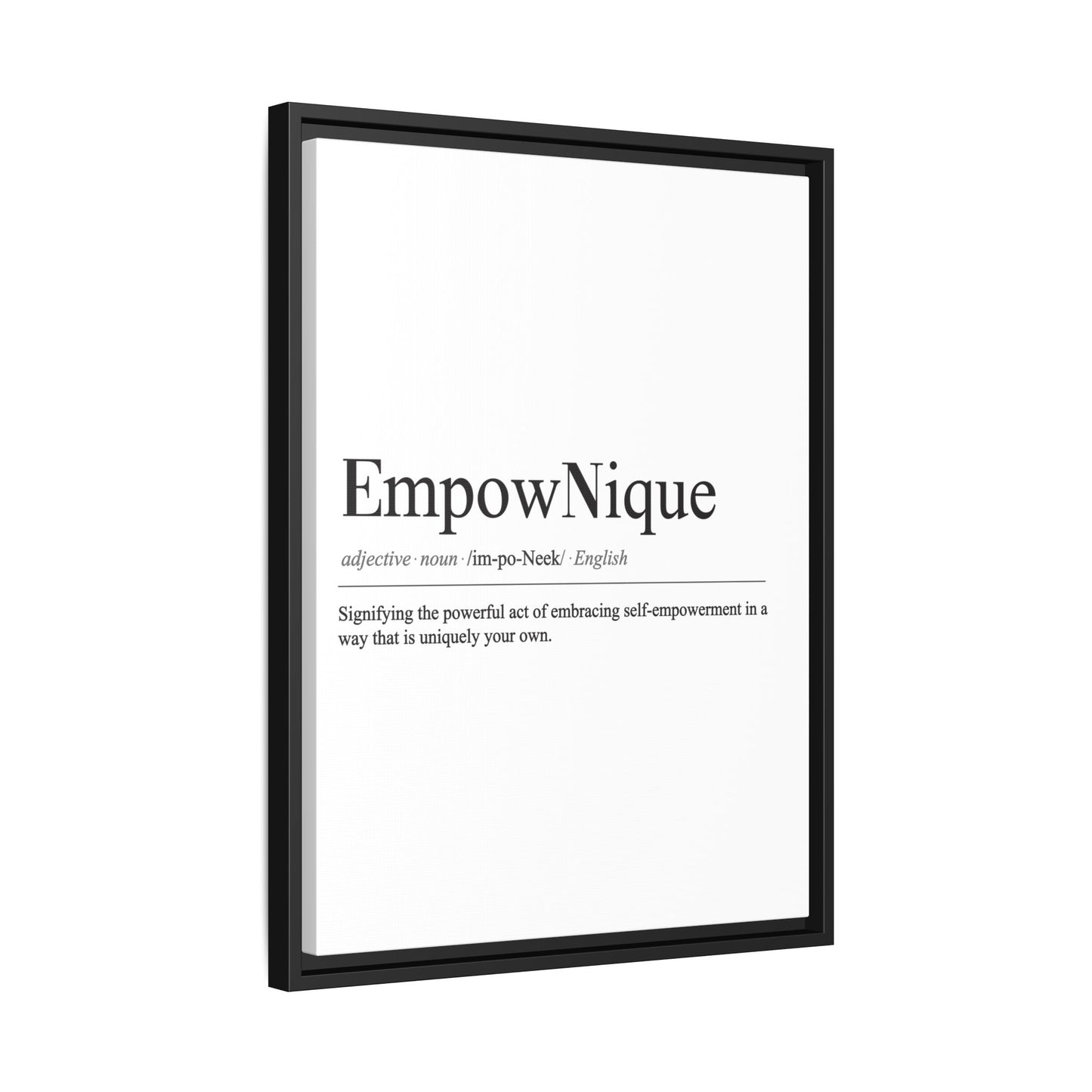 EmpowNique Framed Canvas Art - Empowerment Definition Wall Decor