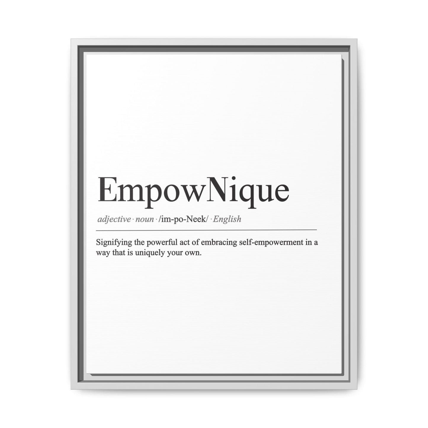 EmpowNique Framed Canvas Art - Empowerment Definition Wall Decor