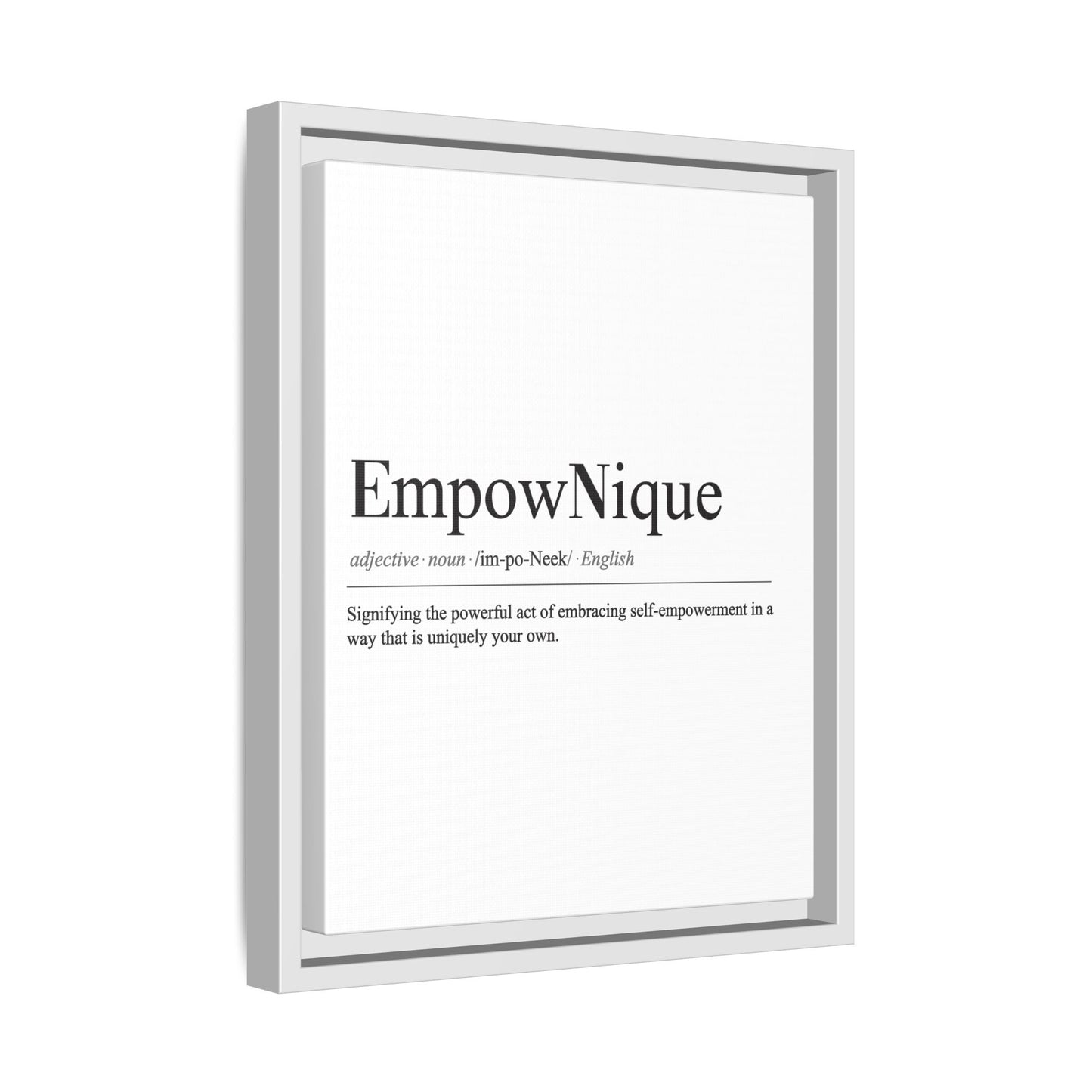 EmpowNique Framed Canvas Art - Empowerment Definition Wall Decor